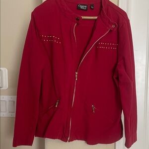 Onque Casuals Red Bomber Jacket